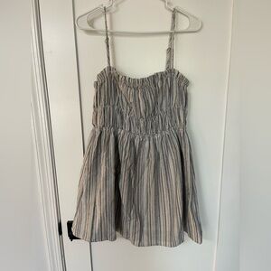 South moon under linen material babydoll dress